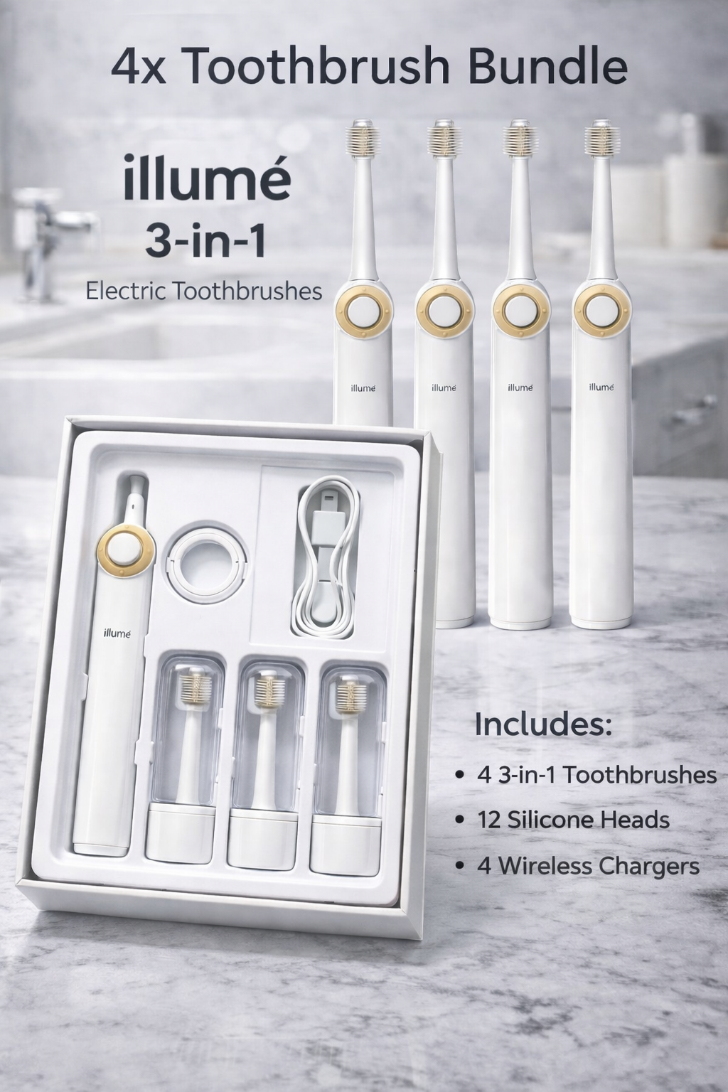Kit oral 3 en 1 Illumé - Paquete de 4 unidades