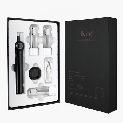 3-in-1 Illumé Toothbrush Oral Kit Black - 4 Pack Bundle