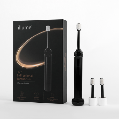 3-in-1 Illumé Toothbrush Oral Kit Black - 4 Pack Bundle
