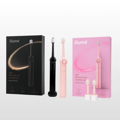 Illume Toothbrush x2 Kits Black & Pink