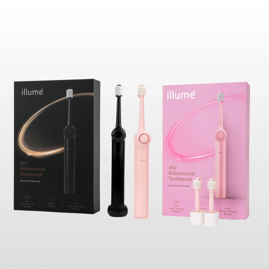 Illume Toothbrush x2 Kits Black & Pink