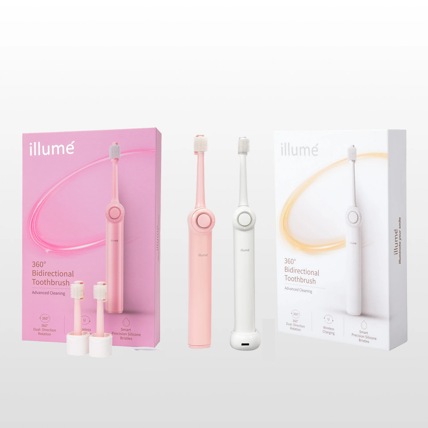 Illumé Toothbrush x2 Kits White & Pink